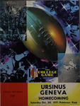 Grizzly Gridder Ursinus College Official Football Program, October 30, 1971 by Varsity Club