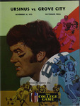 Grizzly Gridder Ursinus College Official Football Program, November 10, 1973 by Tom Polinski