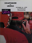 Grizzly Gridder Ursinus College Official Football Program, October 23, 1976 by Sports Information Department