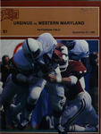 Grizzly Gridder Ursinus College Official Football Program, September 27, 1986