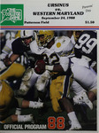 Grizzly Gridder Ursinus College Official Football Program, September 24, 1988