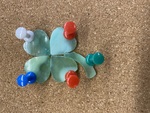 Pinned Glass Clover in Progress by IDS-110 Students