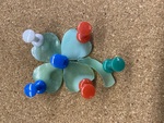 Pinned Glass Clover in Progress 2 by IDS-110 Students