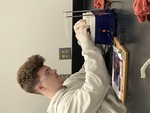 Glass Grinding in Studio 2 by Matthew Charney