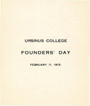 1915 Ursinus College Founders' Day Program by Ursinus College