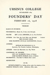 1928 Ursinus College Founders' Day Program