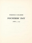 1930 Ursinus College Founders' Day Program by Ursinus College