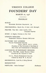 1938 Ursinus College Founders' Day Program