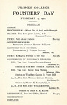 1940 Ursinus College Founders' Day Program by Ursinus College
