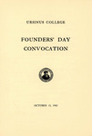 1942 Ursinus College Founders' Day Program by Ursinus College