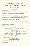 1947 Ursinus College Founders' Day Program