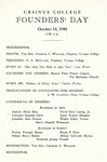 1948 Ursinus College Founders' Day Program by Ursinus College
