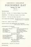 1949 Ursinus College Founders' Day Program by Ursinus College