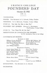1952 Ursinus College Founders' Day Program
