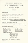 1953 Ursinus College Founders' Day Program