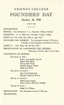 1955 Ursinus College Founders' Day Program