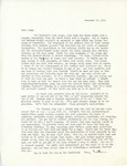 Letter from Linda Grace Hoyer to John Updike, November 27, 1950 by Linda Grace Hoyer