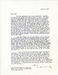 Letter from Linda Grace Hoyer to John Updike, March 16, 1951 by Linda Grace Hoyer
