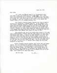 Letter from Linda Grace Hoyer to John Updike, March 22, 1951 by Linda Grace Hoyer