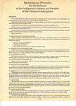 Declaration of Principles for the Defense of the Indigenous Nations and Peoples of the Western Hemisphere by NGO Conference Participants