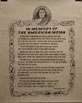 In Memory of the American Indian by Unknown