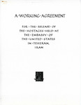 A Working Agreement for the Release of the Hostages Held at the Embassy of the United States in Teheran, Iran