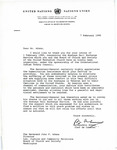 Letter from Rafeeuddin Ahmed to John P. Adams, February 7, 1980