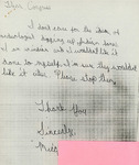 Letter from Milly to Congress by Milly