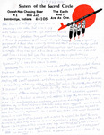 Letter from Oowah Nah Chasing Bear to John Thomas, March 1, 1988 by Oowah Nah Chasing Bear