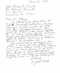 Letter From A. Zaile Thorla to John Thomas, March 26, 1988 by A. Zaile Thorla
