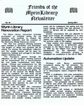 Friends of the Myrin Library Newsletter, Number 16, Spring 1987 by Myrin Library Staff