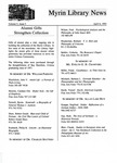 Myrin Library News, Vol. 5 No. 5, April 1993 by Myrin Library Staff