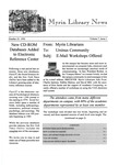 Myrin Library News, Vol. 7 No. 1, October 1993 by Myrin Library Staff and Sona Rewari
