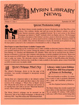 Myrin Library News, Vol. 11 No.1, September 1997 by Myrin Library Staff