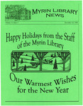 Myrin Library News, Vol. 12 No. 3, December 1998 by Myrin Library Staff