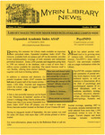 Myrin Library News, Vol. 13 No. 1, October 1999 by Myrin Library Staff