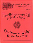 Myrin Library News, V. 11 No. 3, December 1997 by Myrin Library Staff