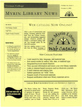 Myrin Library News, Vol. 14 No. 1, October 2000 by Myrin Library Staff