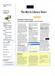 Myrin Library News, Vol. 19 No. 1, September 2006 by Myrin Library Staff, Diane Skorina, Kerry Gibson, and Charlie Jamison