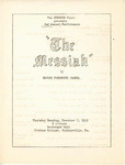 1939 Ursinus College Messiah Performance Program by Music Department