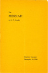 1944 Ursinus College Messiah Performance Program