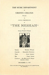 1945 Ursinus College Messiah Performance Program by Music Department