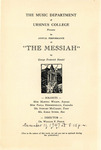 1947 Ursinus College Messiah Performance Program by Music Department
