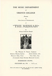 1951 Ursinus College Messiah Performance Program by Music Department