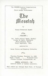 1940 Ursinus College Messiah Performance Flyer by Music Department