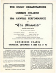 1955 Ursinus College Messiah Performance Program by Music Department