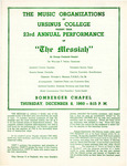 1960 Ursinus College Messiah Performance Program by Music Department