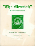 1962 Ursinus College Messiah Performance Program by Music Department