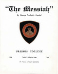 1965 Ursinus College Messiah Performance Program by Music Department
