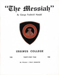 1968 Ursinus College Messiah Performance Program by Music Department